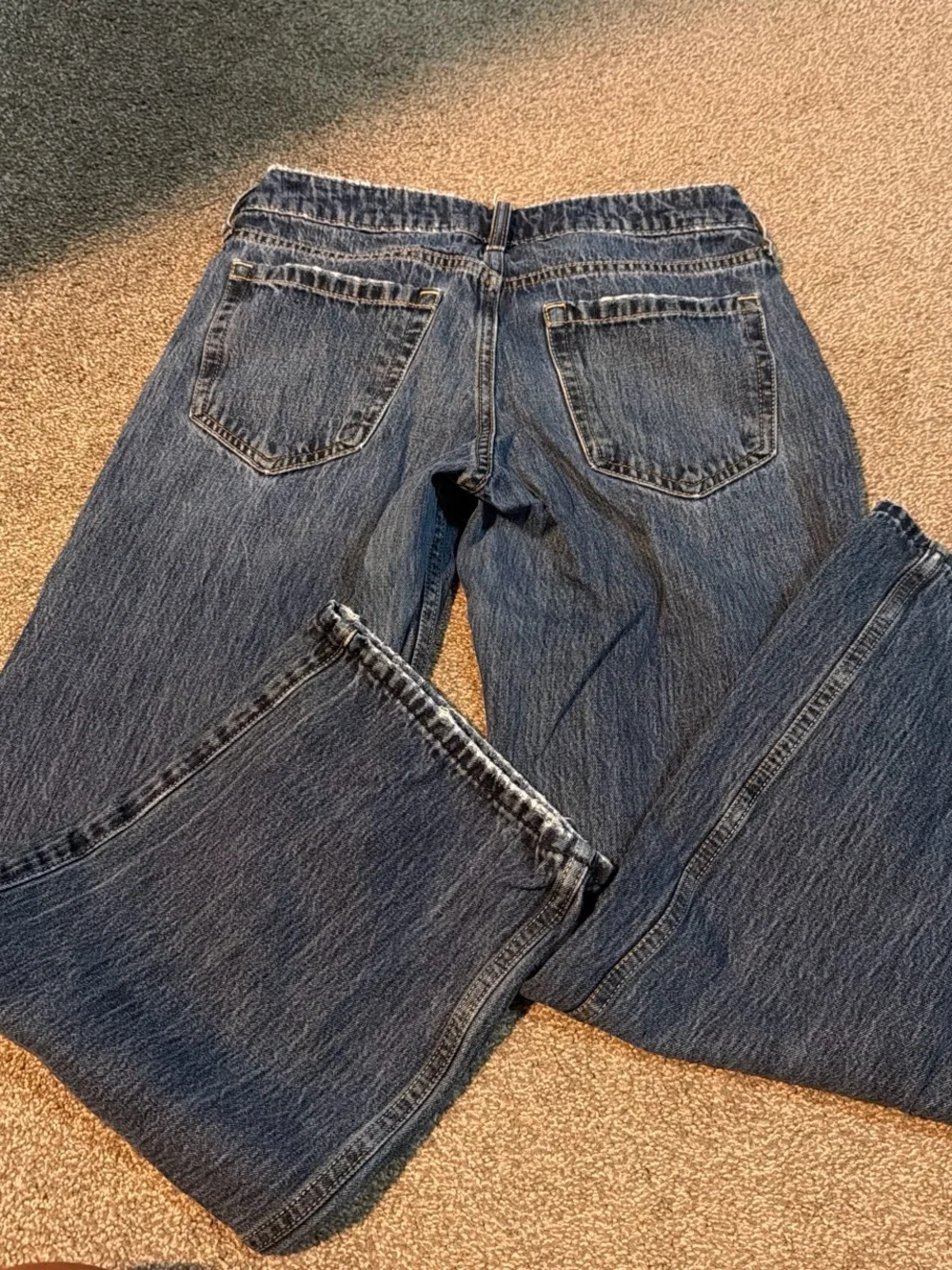 Hollister Blue low rise baggy Wide Leg Jeans